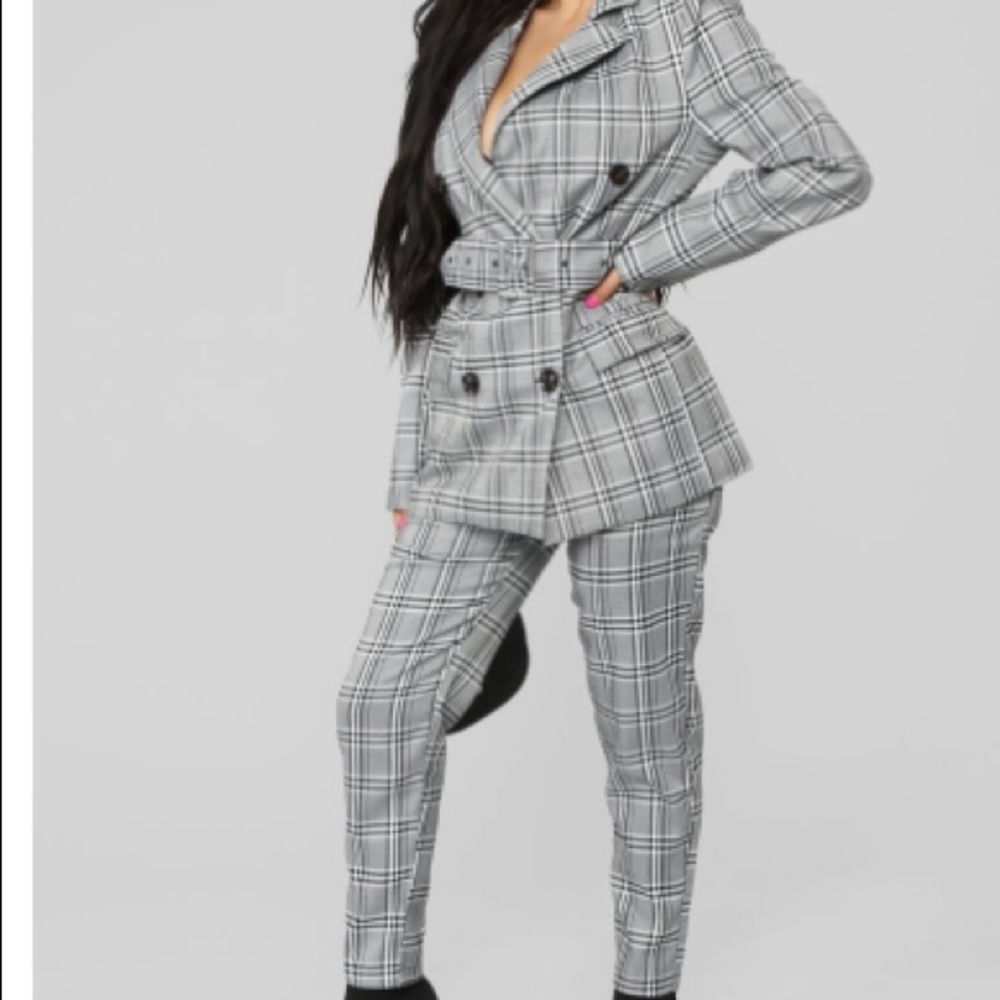 Plaid Pantsuit